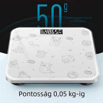 Big Orange tölthető digitális fürdőszobai mérleg, 180 kg teherbírás, 26×26 cm, USB töltés