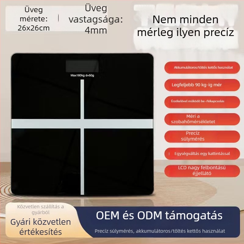 Bluetoothos okos testzsírszámláló – nagy pontosságú digitális testsúlymérleg otthoni és kollégiumi használatra