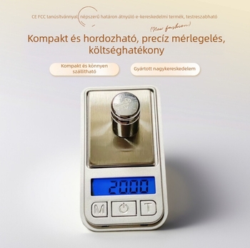 Mini ékszer elektronikus mérleg, alma alakú, nagy pontosságú, zsebméretű kézi mérleg 200 g