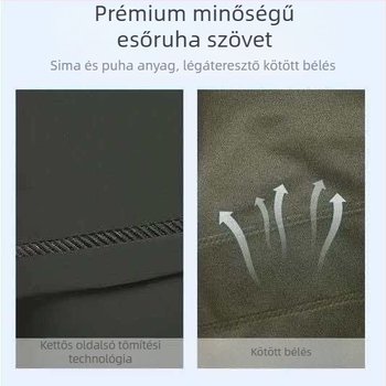 Hosszú, fényvisszaverő kötött esőkabát kültéri túrákhoz, uniszex