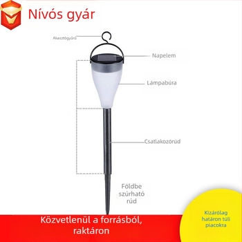 Napelemes színes gyeplámpa és függőlámpa – kétfunkciós kertdekoráció