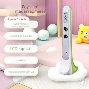 Hordozható ultrahangos magasságmérő készülék babák és gyerekek számára, elektronikus magasságmérővel és súlymérleggel