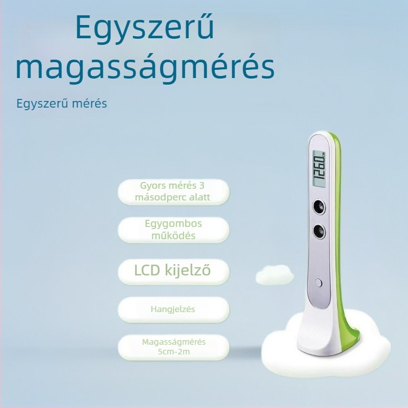 Hordozható ultrahangos magasságmérő készülék babák és gyerekek számára, elektronikus magasságmérővel és súlymérleggel