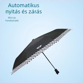 Mini összecsukható esernyő automatikus nyitás-zárás és UV-védelemmel