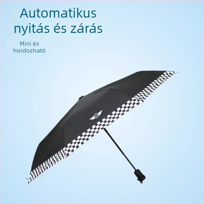 Mini összecsukható esernyő automatikus nyitás-zárás és UV-védelemmel