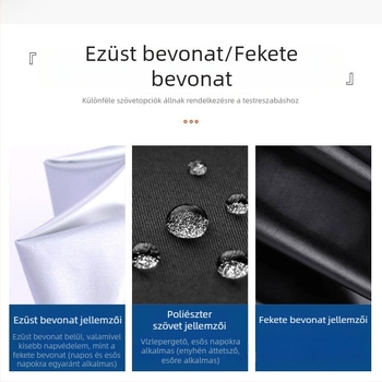 Hosszú nyelű, nagy méretű összecsukható napernyő egyedi logóval (reklámnapernyő)