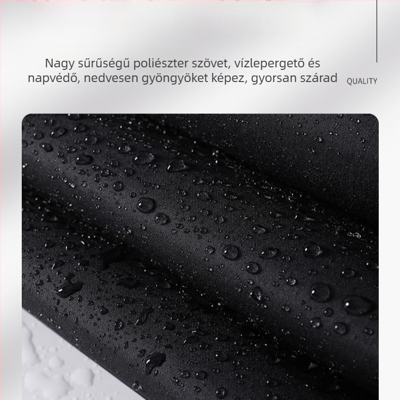 Hosszú nyelű, nagy méretű összecsukható napernyő egyedi logóval (reklámnapernyő)