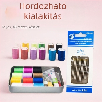 45 darabos varrókészlet dobozban, hordozható utazáshoz és otthoni használatra