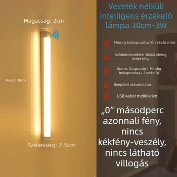 LED fénycsík ruhásszekrényhez, cipősszekrényhez és boros szekrényhez mozgásérzékelővel és mágneses gombkapcsolóval