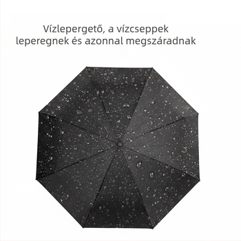 Fekete összecsukható szélálló napvédő reklám esernyő vállalati rendezvényekre, testreszabható