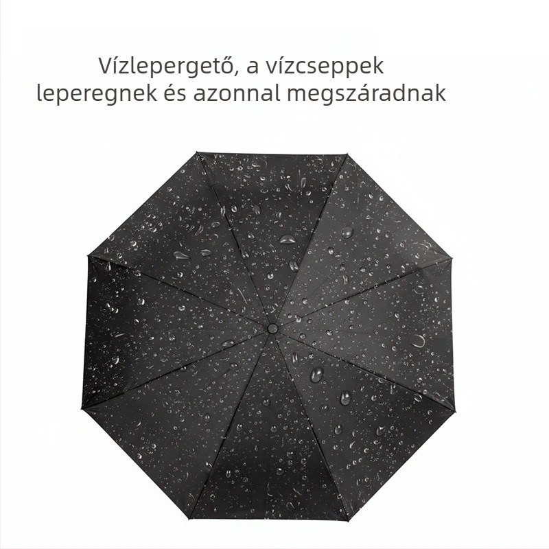 Fekete összecsukható szélálló napvédő reklám esernyő vállalati rendezvényekre, testreszabható