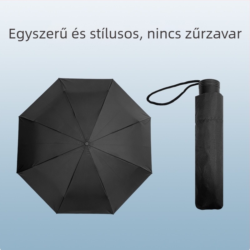 Fekete összecsukható szélálló napvédő reklám esernyő vállalati rendezvényekre, testreszabható