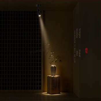 Felületre szerelt, állítható zoomos spotlámpa, keskeny sugarú LED downlight teázó, étterem bejárat és előszoba számára
