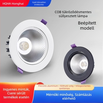 LED mennyezeti spotlámpa 5W 7W 12W anti-glare, beépített nappaliba és folyosóra