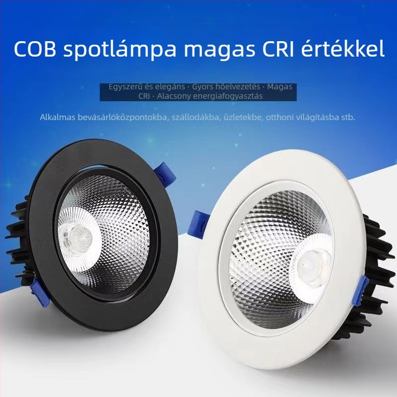 LED mennyezeti spotlámpa 5W 7W 12W anti-glare, beépített nappaliba és folyosóra