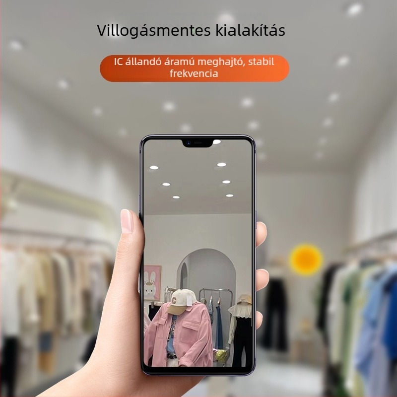 4500K beépített LED‑spotlámpa elefántcső dizájnnal, CRI 97, állítható szög ruhakiállításokra és menyasszonyi ruhákhoz
