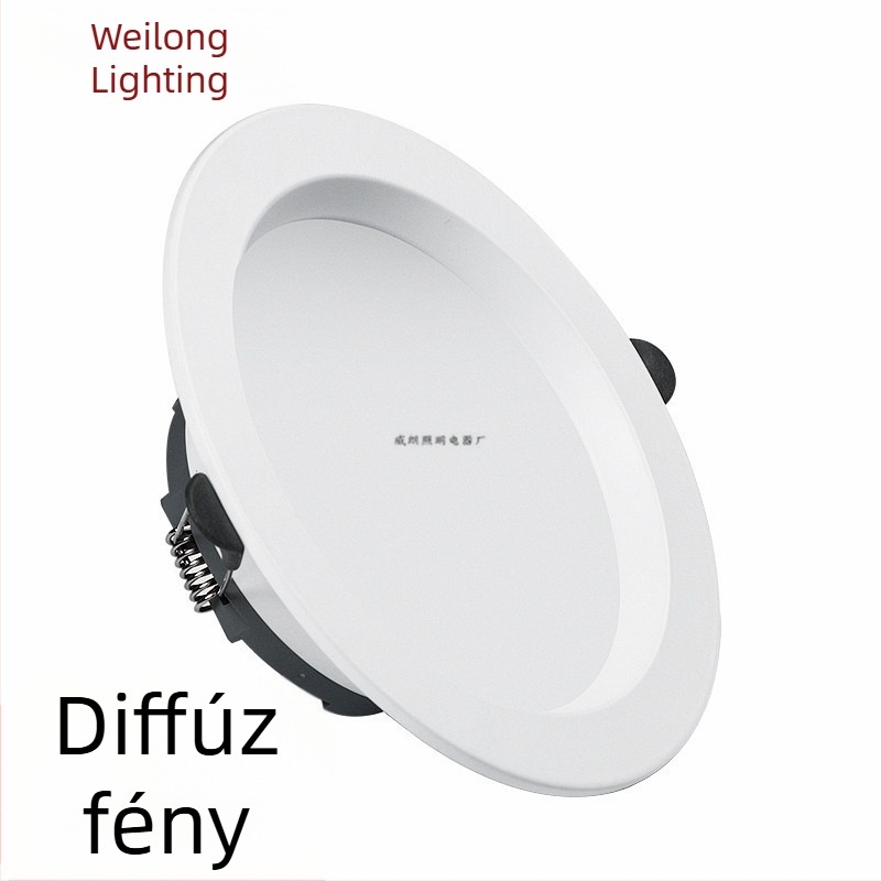 LED beépített mennyezeti lámpa hengeres házban, háromszínű dimmelhető fény