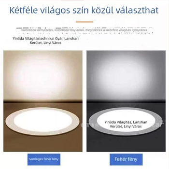 LED mennyezeti lámpa - Silver Lida, beépített downlight, sík panel a nappalihoz