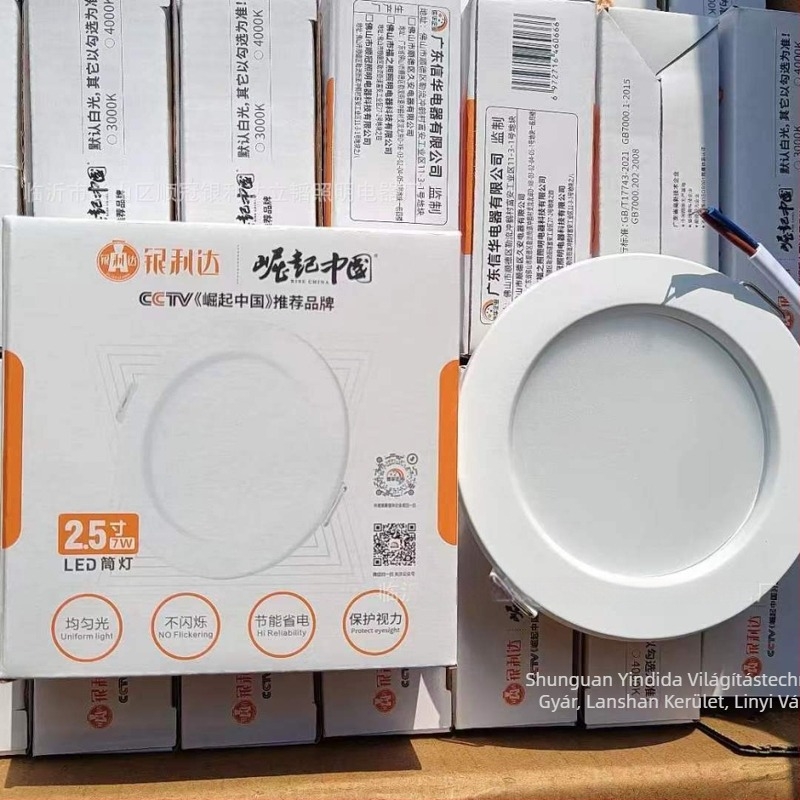 LED mennyezeti lámpa - Silver Lida, beépített downlight, sík panel a nappalihoz