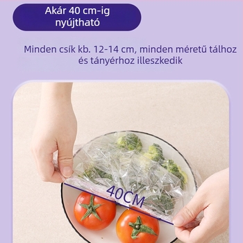 Élelmiszer-minőségű egyszer használatos frissességvédő fedő, univerzális porálló fedő hűtőhöz, rugalmas élű fedő a maradékokhoz, tálakhoz és tányérokhoz