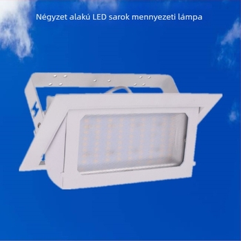 Téglalap alakú LED forgó mennyezeti downlight, 50W-40W, SMD fényforrás, alumínium ház, sarokvilágító spot