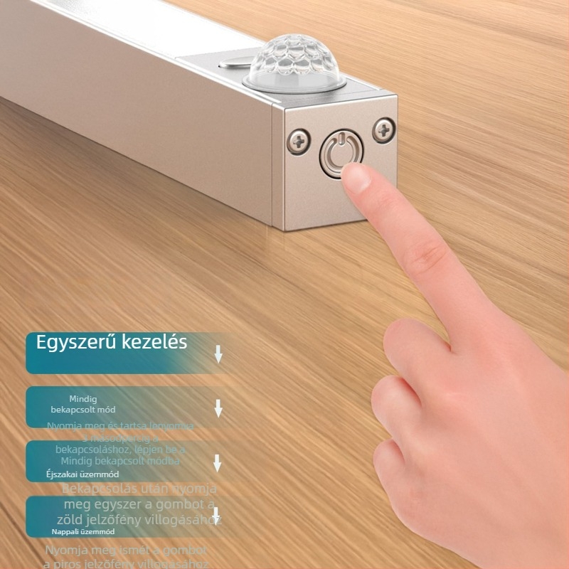 Mozgásérzékelős LED-szalag mágneses rögzítéssel szekrényekhez és gardróbokhoz