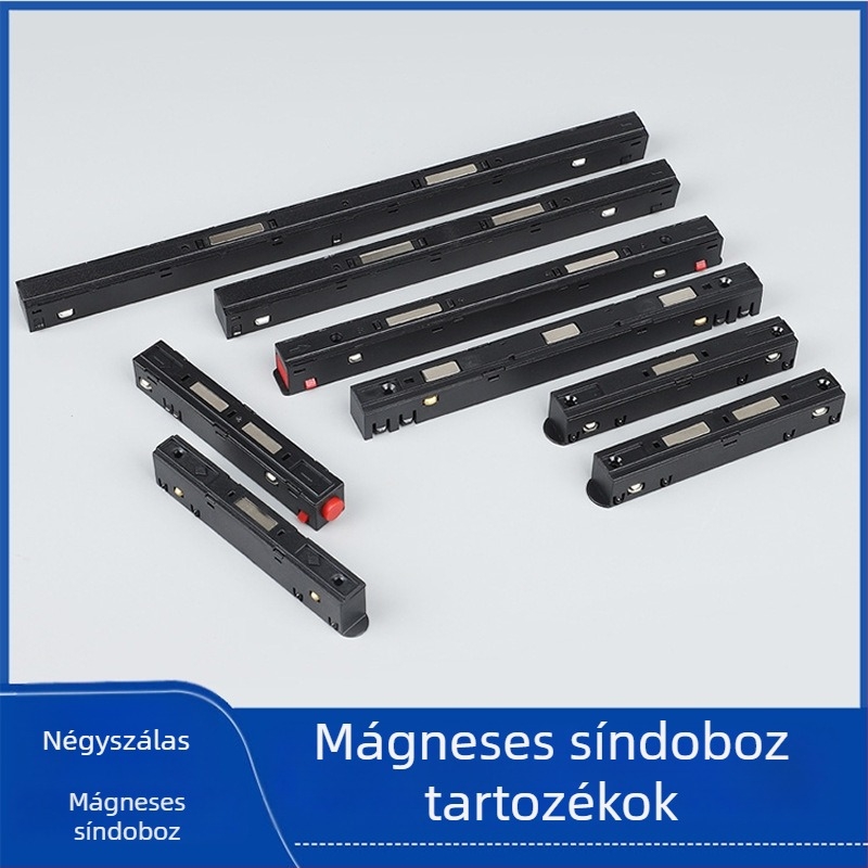 Beépített lineáris LED spotlámpához mágneses sínhez való doboz, keret nélküli kivitel, kiegészítő négyvezetékes sínhez