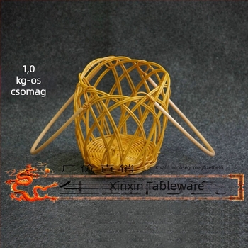 Műanyag fonott boros kosár üvegekhez és palackokhoz, rattan hatású, méretek 1, 2, 5 és 10 jin.