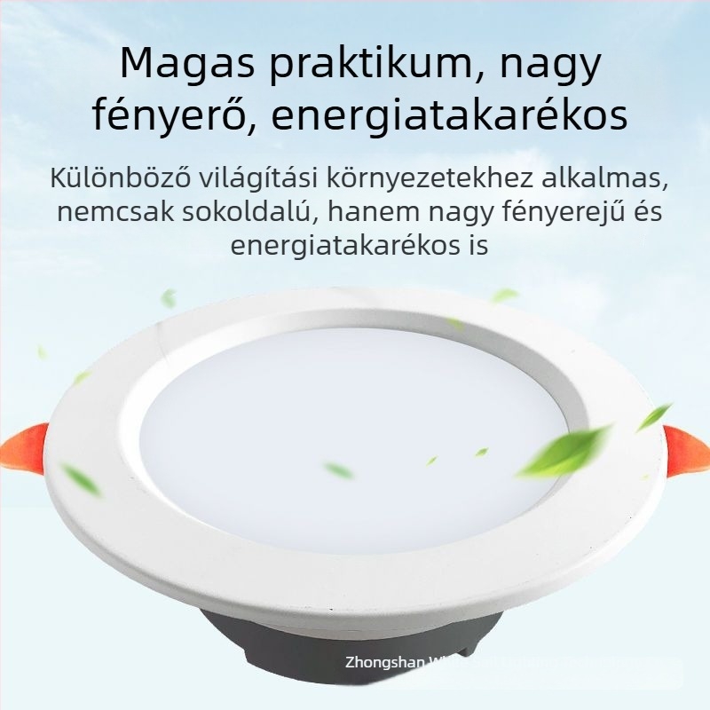 Beépíthető LED mennyezeti downlight, ultra vékony, antiglare, 5W, otthoni és kereskedelmi használatra