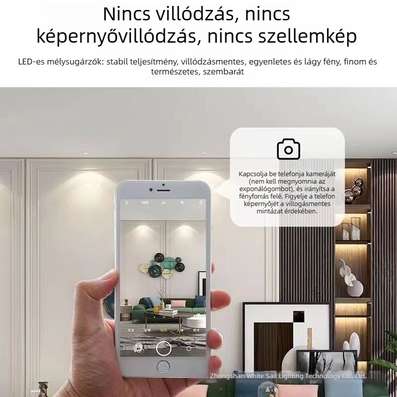 Beépíthető LED mennyezeti downlight, ultra vékony, antiglare, 5W, otthoni és kereskedelmi használatra