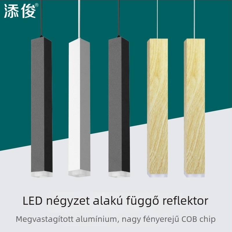Új LED éttermi lámpa skandináv négyzetes stílusban, felületi montázsú downlight és spotlámpa, ideális éttermekbe, szállodákba és bárokba.