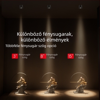 Ultra vékony COB spotlámpa állítható fényszögekkel (3°, 8°, 15°) teaház hangulatához, 3W