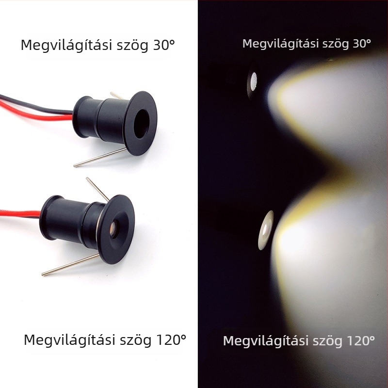 1W Mini ultra vékony beépíthető spotlámpa falra és a mennyezetre, csillagfény, 15 mm nyílás, borospince lámpa Bullseye