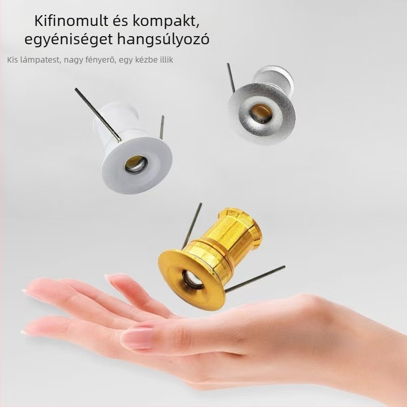 Állítható fényerejű mikro LED spotlámpa, 12V, 15mm, 1W, csillagos ég háttér a falon és a plafonon