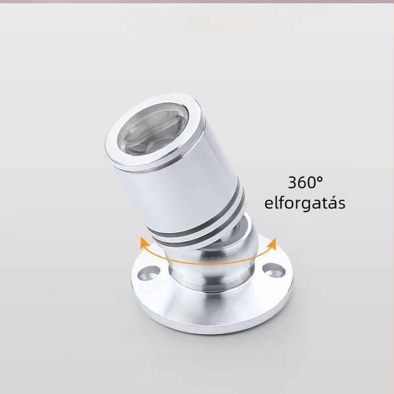 LED spotlámpa ékszerbemutató vitrinéhez, színes hangulatvilágítással – mini spot