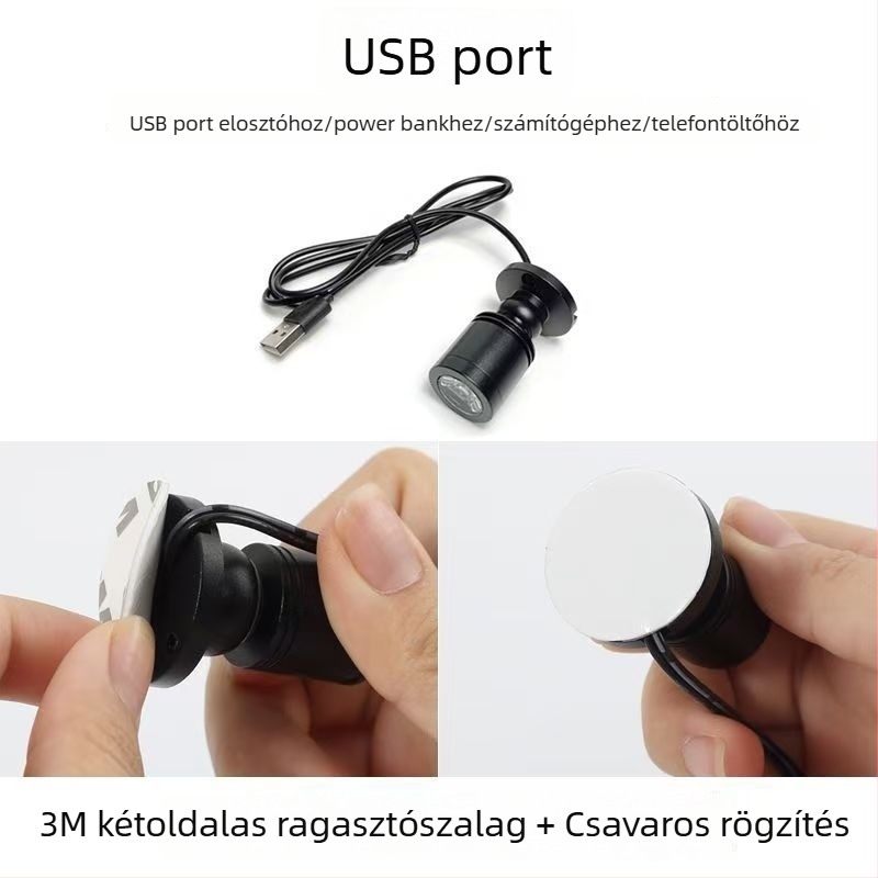 LED spotlámpa ékszerbemutató vitrinéhez, színes hangulatvilágítással – mini spot
