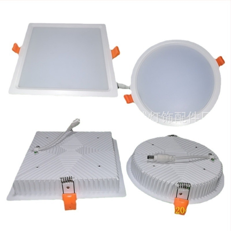 LED integrált downlight, négyszögletes és kerek kivitelben, kész lámpa, méretek 3/4/6/8 hüvelyk