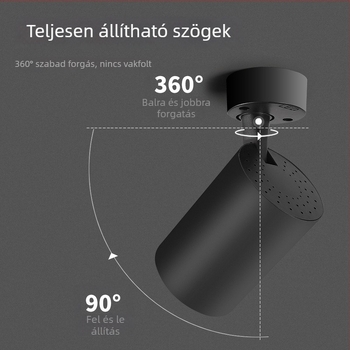 Felszínre szerelt LED sínvilágítás, állítható szögű, mennyezeti, ideális nappaliba és kiállítóterekhez