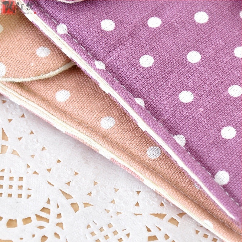 Pamut- és lenanyagból készült higiéniai betét tároló, aranyos textil dizájn