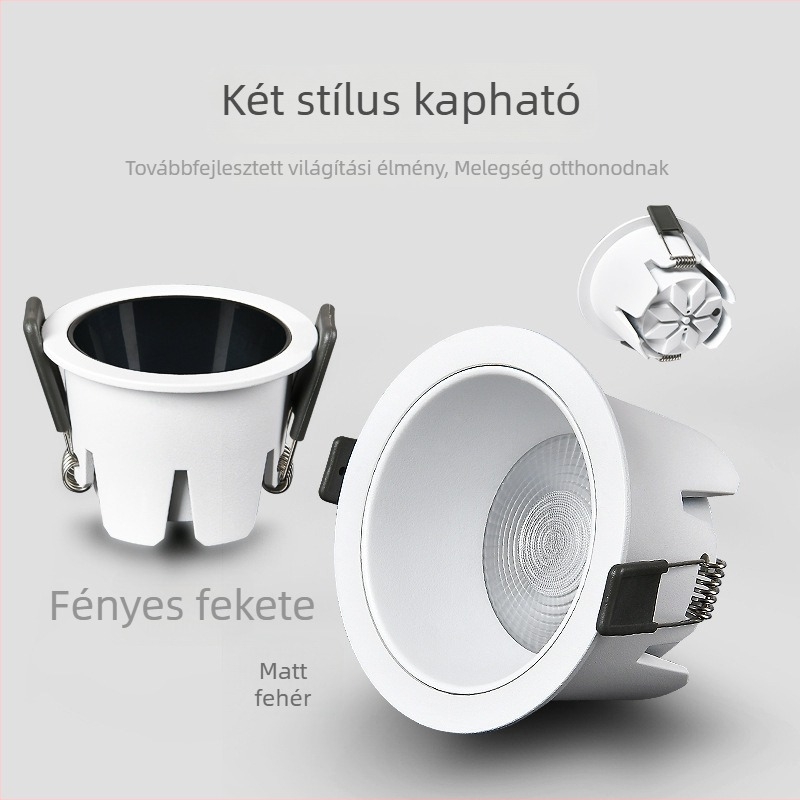 Teljes spektrumos beépített LED-downlight otthoni használatra, szemvédő, energiahatékony, tükröződésmentes, intelligens, nincs központi fény, nappalihoz és folyosóhoz
