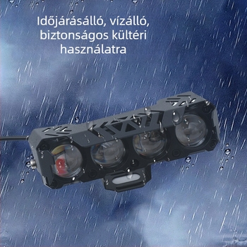 LED reflektor elektromos háromkerekű motorkerékpárhoz — erős fehér fény és színes villogó effekt