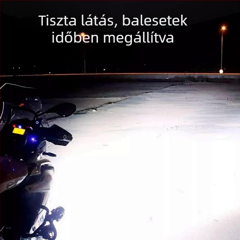 LED reflektor elektromos háromkerekű motorkerékpárhoz — erős fehér fény és színes villogó effekt
