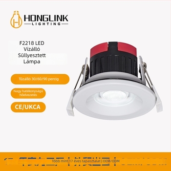 Beépíthető LED downlight szállodai mennyezethez, anti-glare, vízálló a fürdőszobában