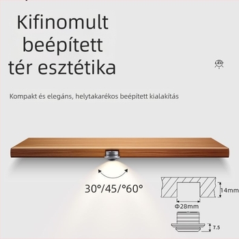 DC12/24V alacsonyfeszültségű beépített LED spotlámpa, többirányú állíthatósággal folyosók és nappalik számára
