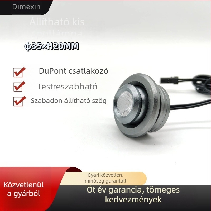 DC12/24V alacsonyfeszültségű beépített LED spotlámpa, többirányú állíthatósággal folyosók és nappalik számára