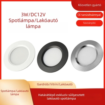 LED beépített szekrényvilágítás – beépíthető gardrób világítás, 12V–24V, alumínium ház, 2700–6500K, CE tanúsítvány, konyha és fürdőszoba