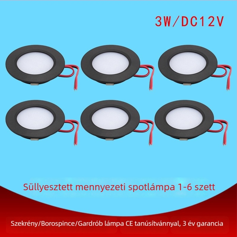 LED beépített szekrényvilágítás – beépíthető gardrób világítás, 12V–24V, alumínium ház, 2700–6500K, CE tanúsítvány, konyha és fürdőszoba