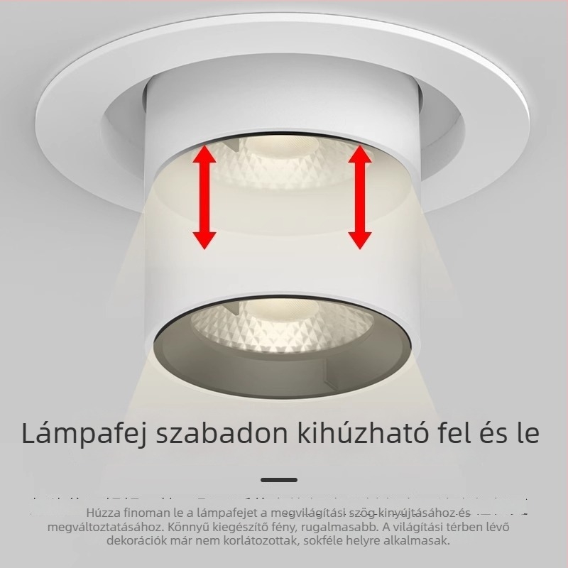 Beépített spotlámpa, elefántorr-lámpa, ékszerreflektor, Bulls Eye lámpa, teljes spektrumú LED-lámpa, állítható és kinyújtható szög