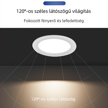 Ultra vékony beépített mennyezeti downlight LED, nyílás 7,5 cm, spot nappaliba és kereskedelmi használatra, központi fény nélkül