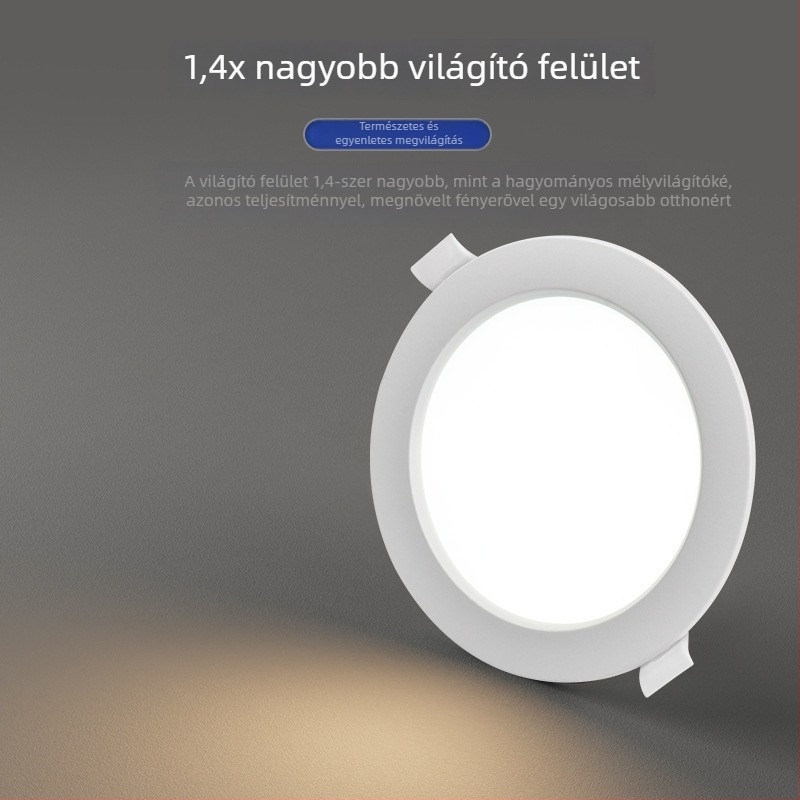 Ultra vékony beépített mennyezeti downlight LED, nyílás 7,5 cm, spot nappaliba és kereskedelmi használatra, központi fény nélkül